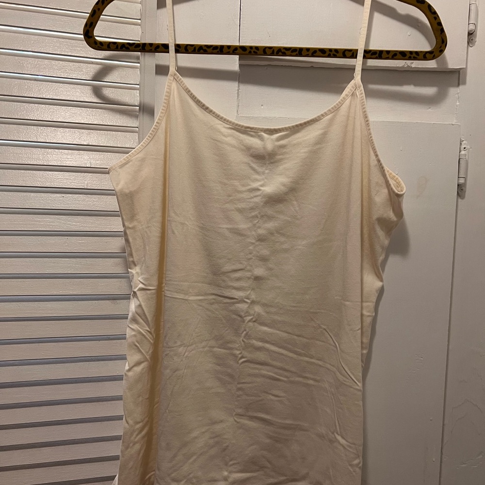 Women’s Cream Colored Spaghetti Strap Shirt Size 2XL